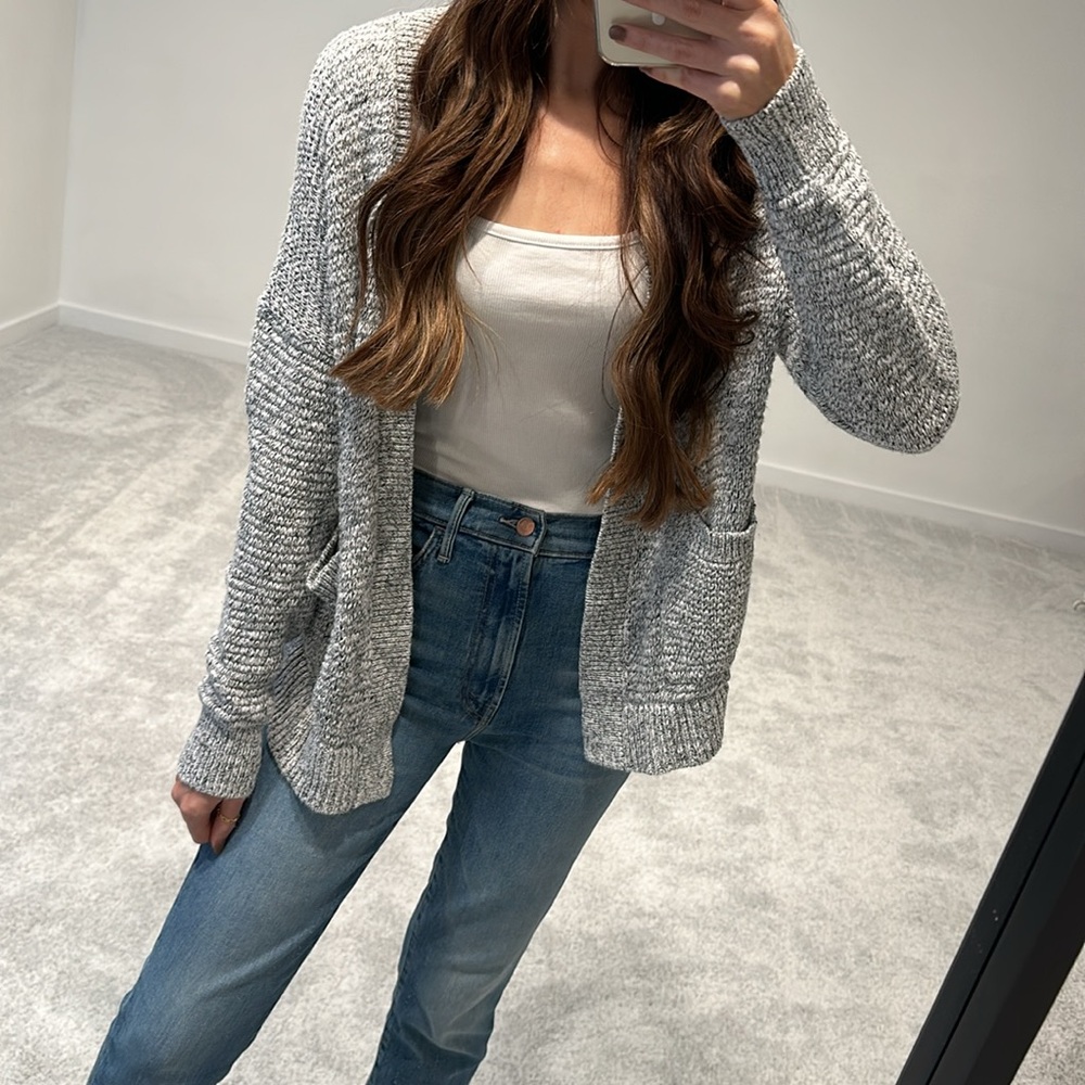 Size small Heather marled madewell open cardigan